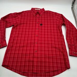 L.L. Bean Wrinkle-Free‎ Kennebunk Sport Shirt. SZ M reg. Red/blues/white. Cotton